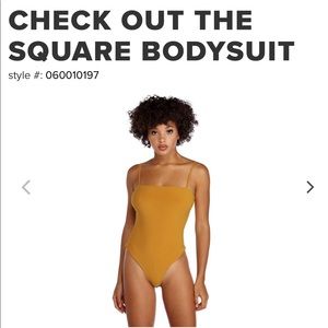 Mustard square bodysuit